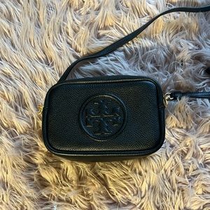 Tory Burch Black and Gold Crossbody Bag